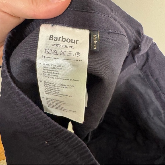 Barbour navy blue cotton Drawstring Shorts large - Picture 7 of 8